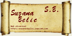 Suzana Belić vizit kartica